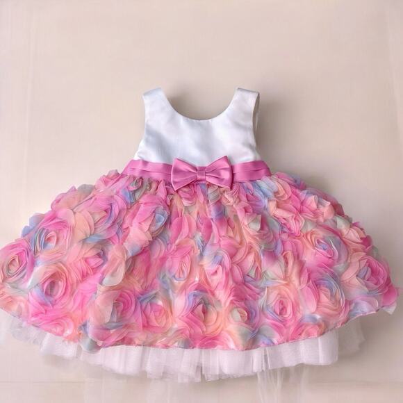 American Princess Baby Girl Rainbow Dress 18M Birthday Party Rosette Tulle NWT - Picture 1 of 7